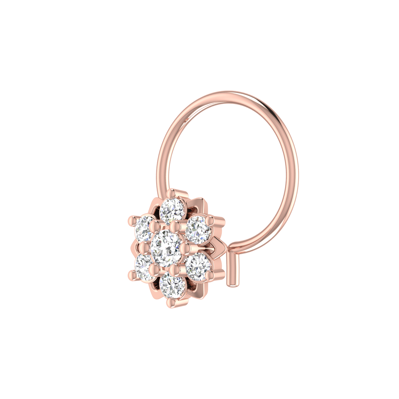 0.11 Carat Natural Diamond Nose Pin - HI Color, VS-SI Clarity.